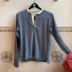 Billy Reid contrast-collar long-sleeve henley